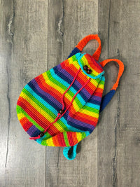 Rainbow Crochet Rucksack