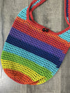Rainbow Crochet Shoulder Bag