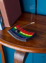 Rainbow Mosaic Rectangle Incense Holder