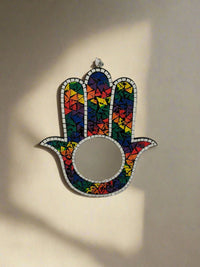 Rainbow Mosaic Hand Mirror