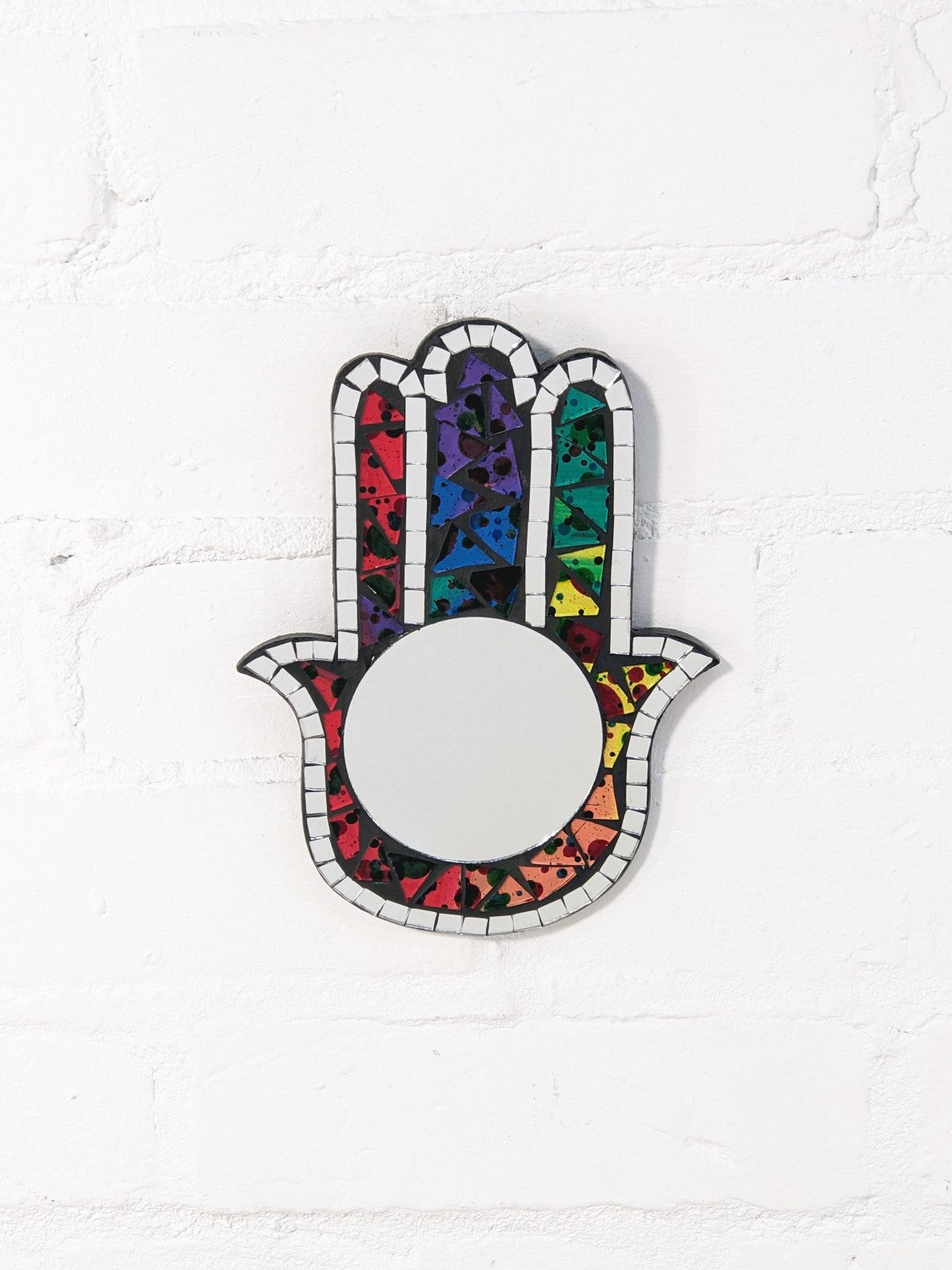 Rainbow Mosaic Hand Mirror