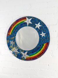 Round Rainbow & Shooting Star Mirror