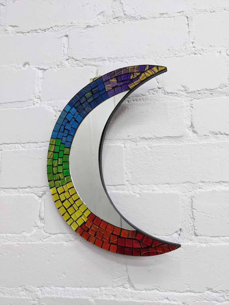 Crescent Moon Rainbow Mirror
