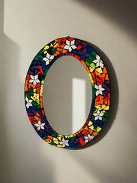 Oval Mosaic Mirror