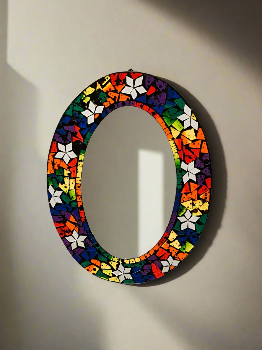 Oval Mosaic Mirror