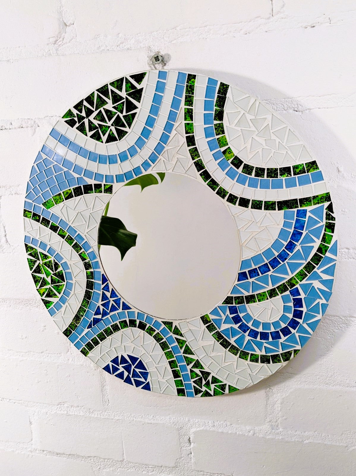 Multi Round Mosaic Mirror