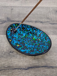 Striped Oval Mosaic Incense Holder