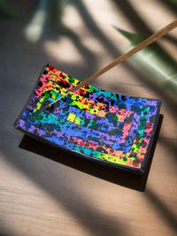 Rainbow Rectangle Mosaic Incense Holder