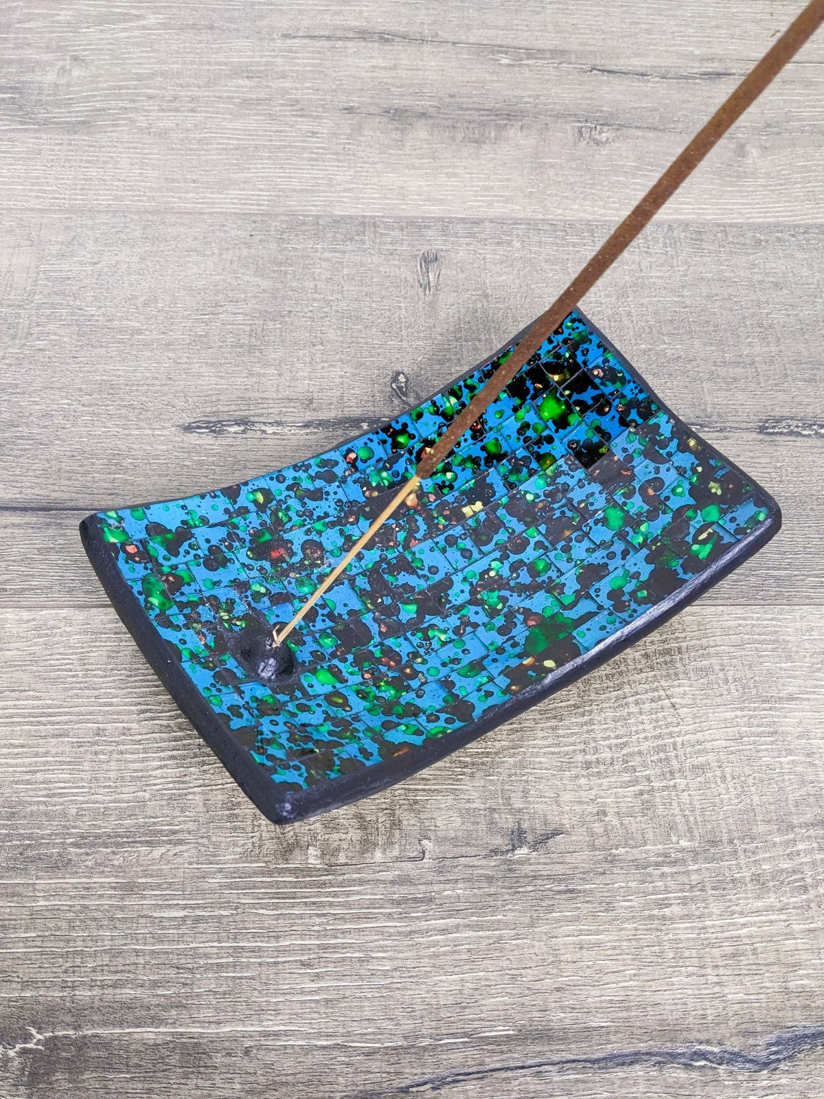 Rainbow Rectangle Mosaic Incense Holder
