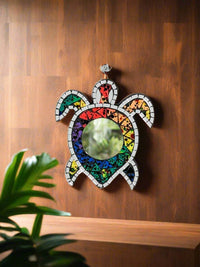 Rainbow Mosaic Turtle Mirror