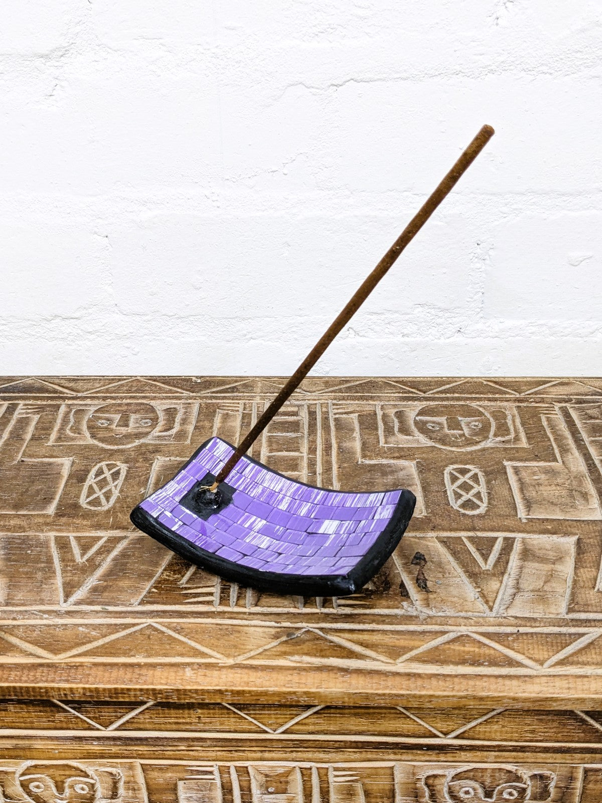 Rainbow Rectangle Mosaic Incense Holder