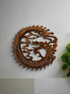 Carved Round Dragon Wall Plaque
