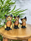 Set of Three Brown Cats