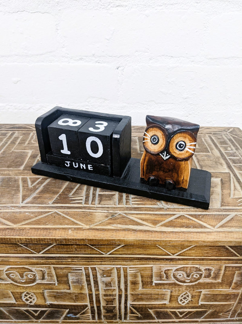 Wooden Owl Calendar