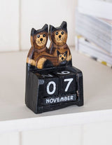Wooden Cat Family Calendar