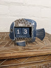 Wooden Blue Fish Calendar