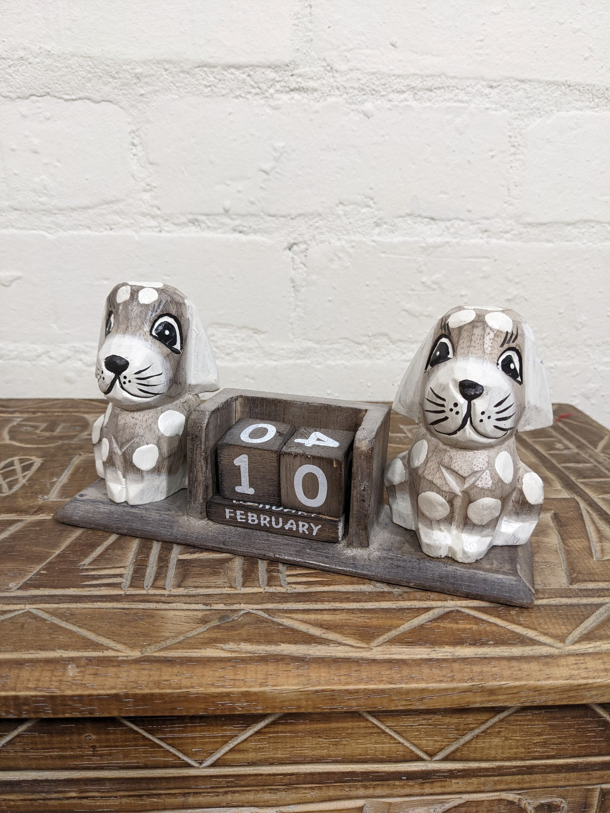 White Two Dog Calendar