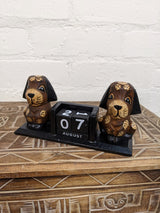 Brown Two Dog Calendar
