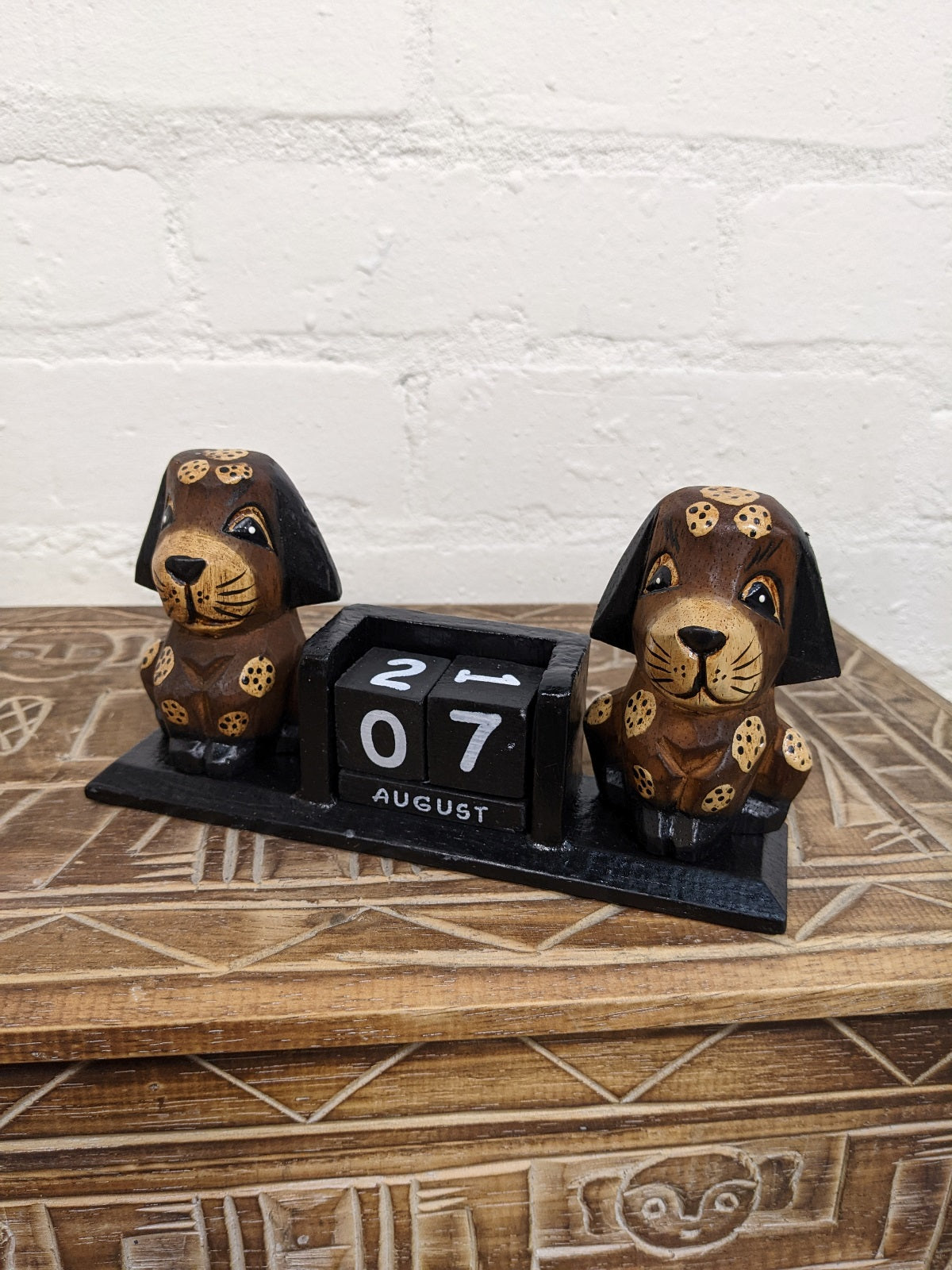 Brown Two Dog Calendar