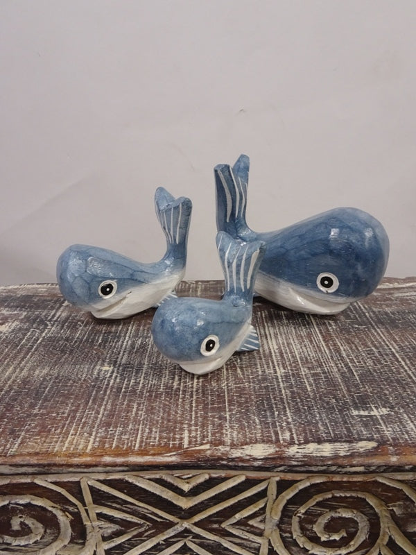 Set Of Three Blue Whales