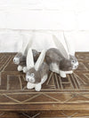 Grey & White Set of 3 Rabbits