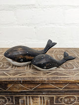 Set Of Two Whales