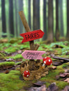 Mushroom Sign Post Fairies Snail Trail