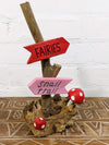 Mushroom Sign Post Fairies Snail Trail