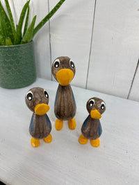 Set of Three Cartoonish Ducks