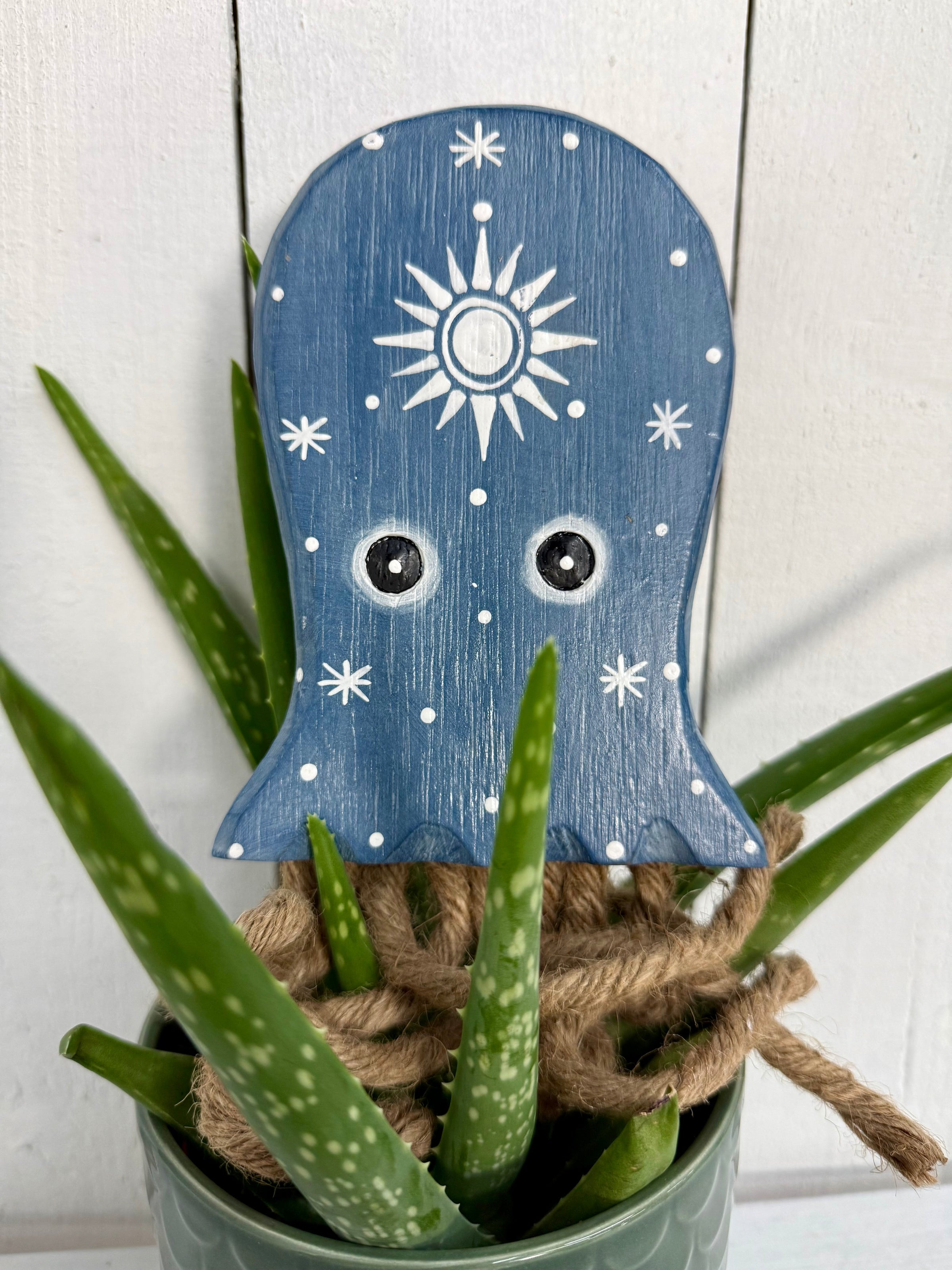 Wooden Blue Jellyfish