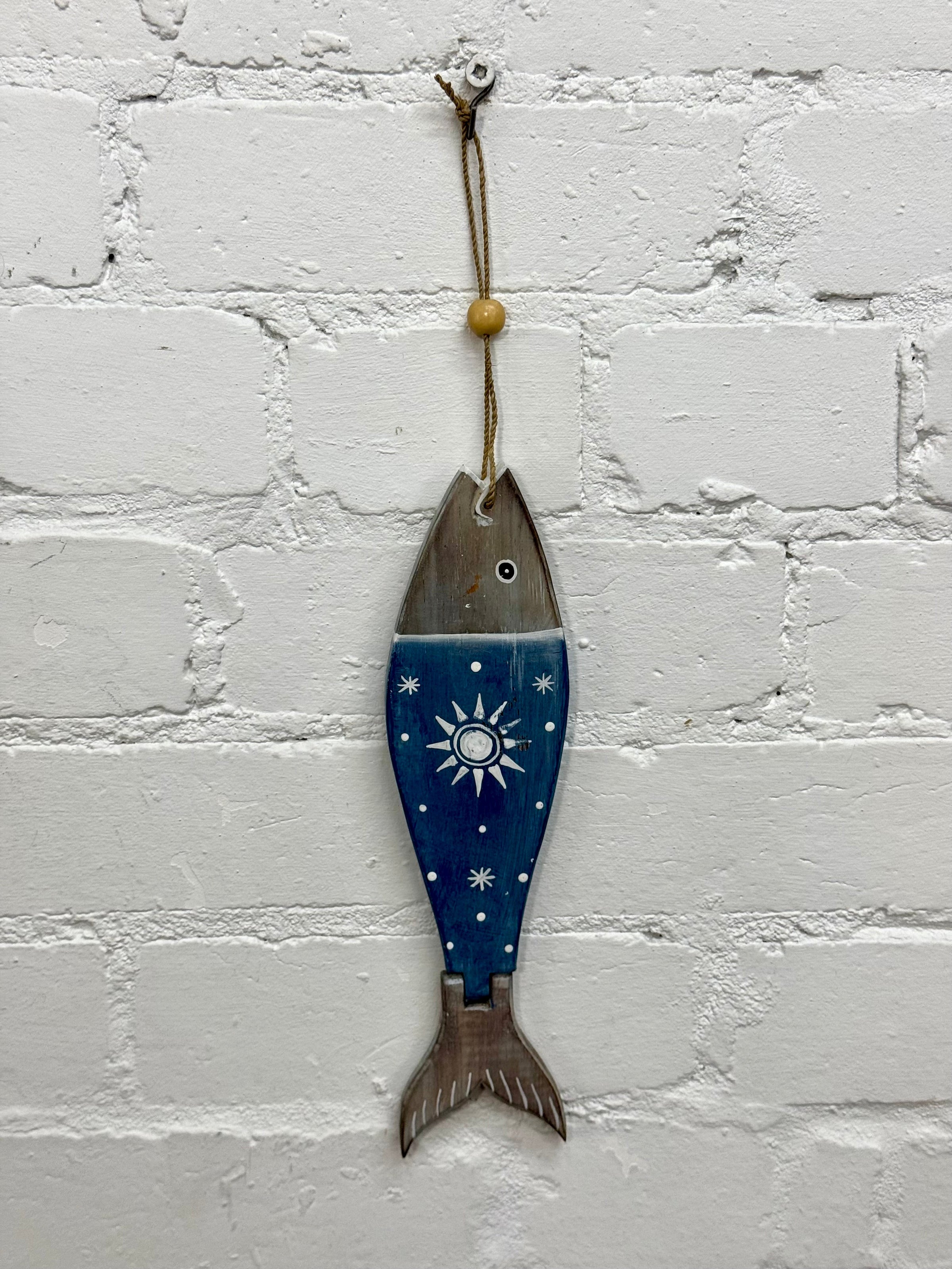 Wooden Painted Fish Hanger