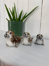 Set of Three Brown Wooden Seals