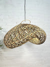 Large Wavy Rattan Lampshade