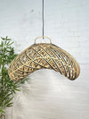 Large Wavy Rattan Lampshade
