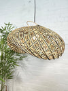 Large Wavy Rattan Lampshade