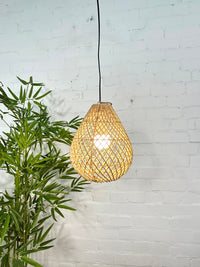 Pear Shape Rattan Lampshade