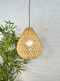 Pear Shape Rattan Lampshade