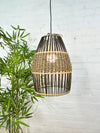 Two-Tone Rattan and Wicker Lampshade