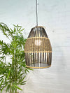 Two-Tone Rattan and Wicker Lampshade