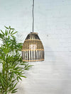 Two-Tone Rattan and Wicker Lampshade