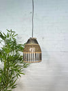 Two-Tone Rattan and Wicker Lampshade
