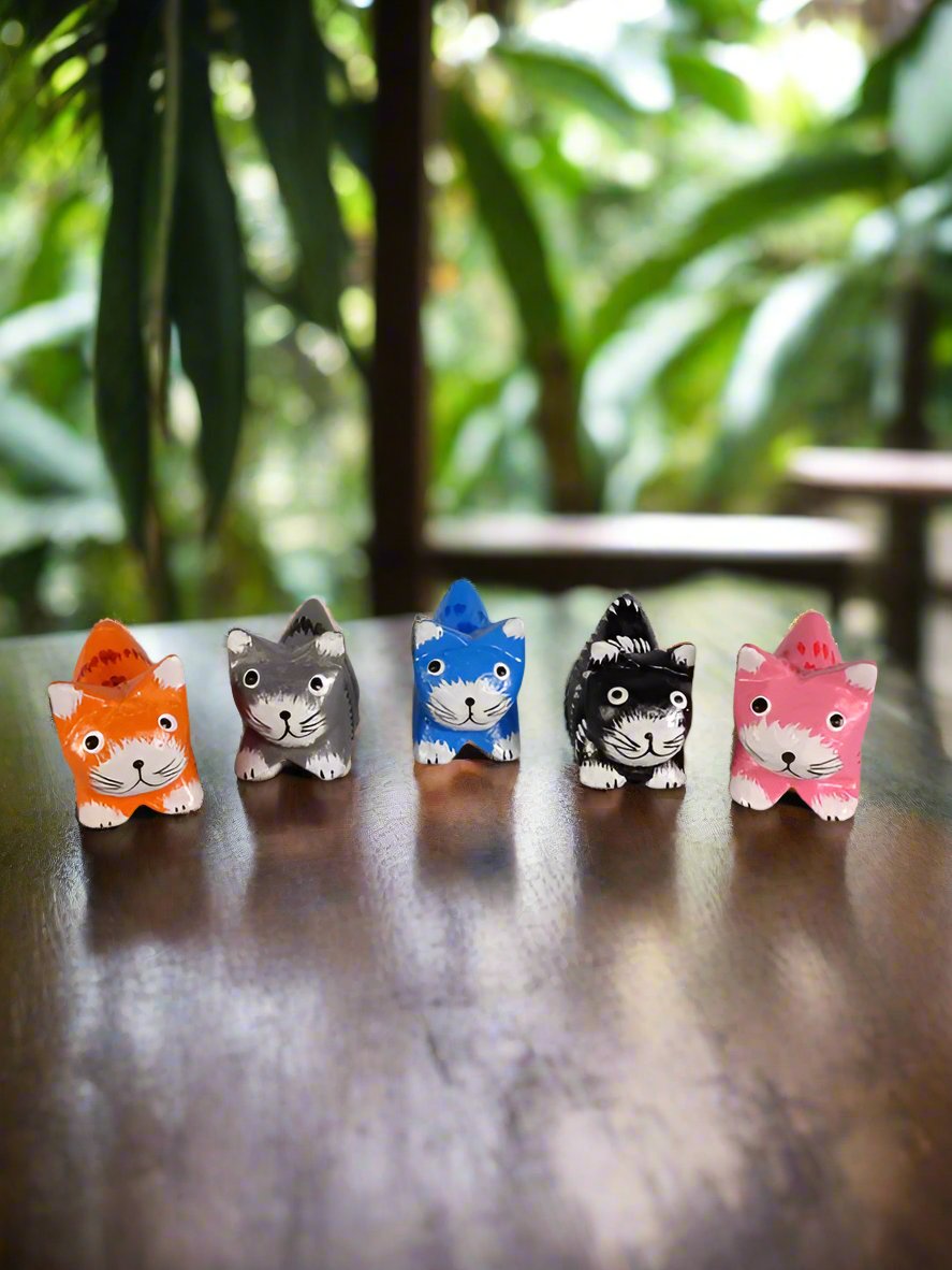 Set of Five Cats
