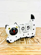 White Spotty Cat Calendar