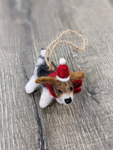 Felt Hanging Christmas Dog