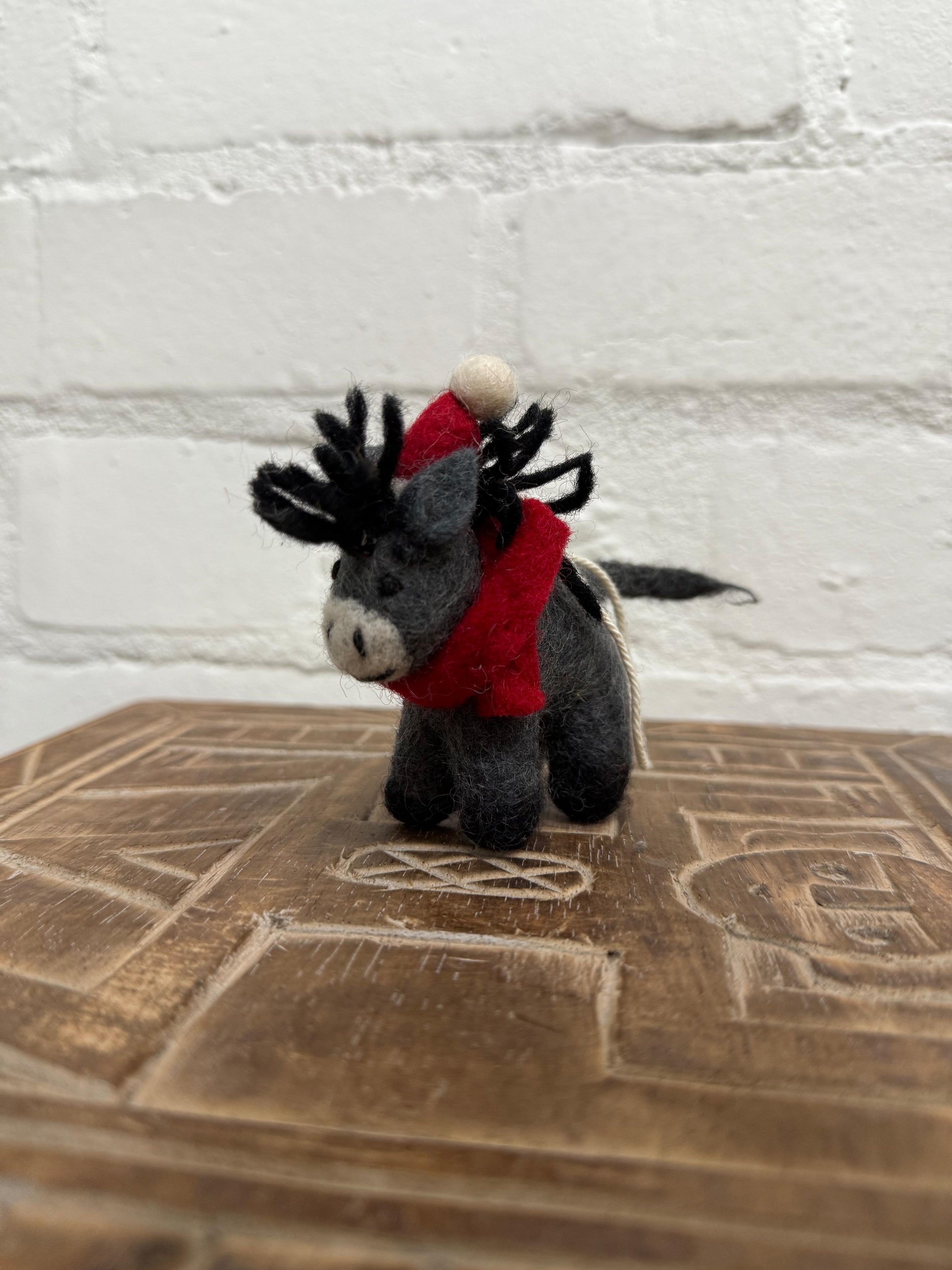Felt Hanging Christmas Donkey