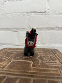 Felt Hanging Christmas Donkey