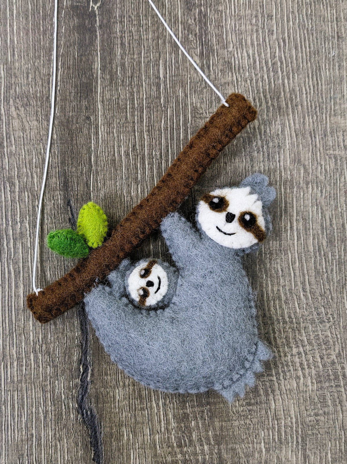 Felt Sloth Mother And Baby