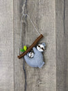 Felt Sloth Mother And Baby