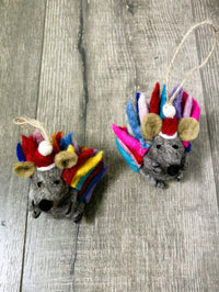Felt Hanging Xmas Hedgehog