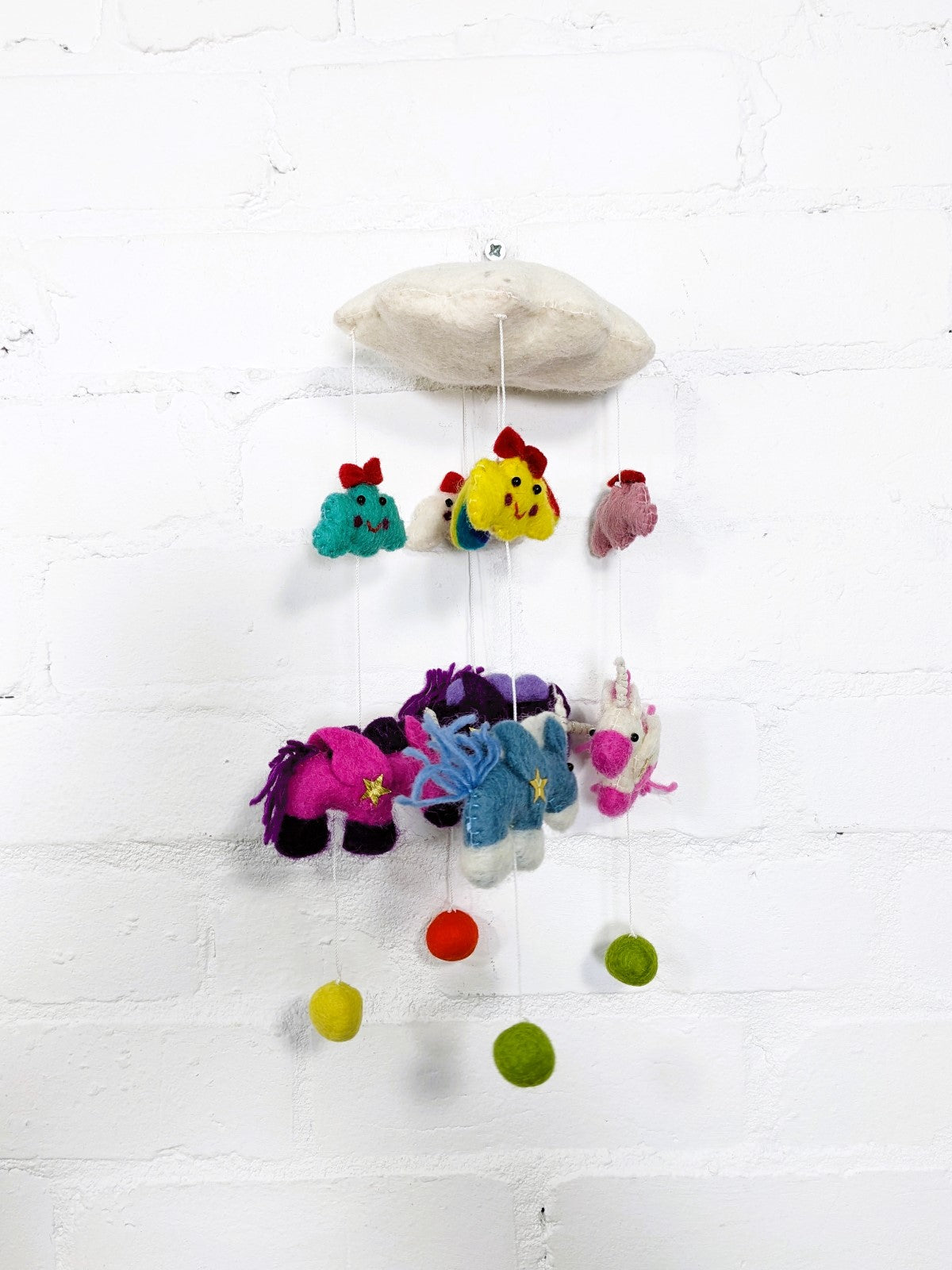 Felt Unicorn & Rainbow Mobile